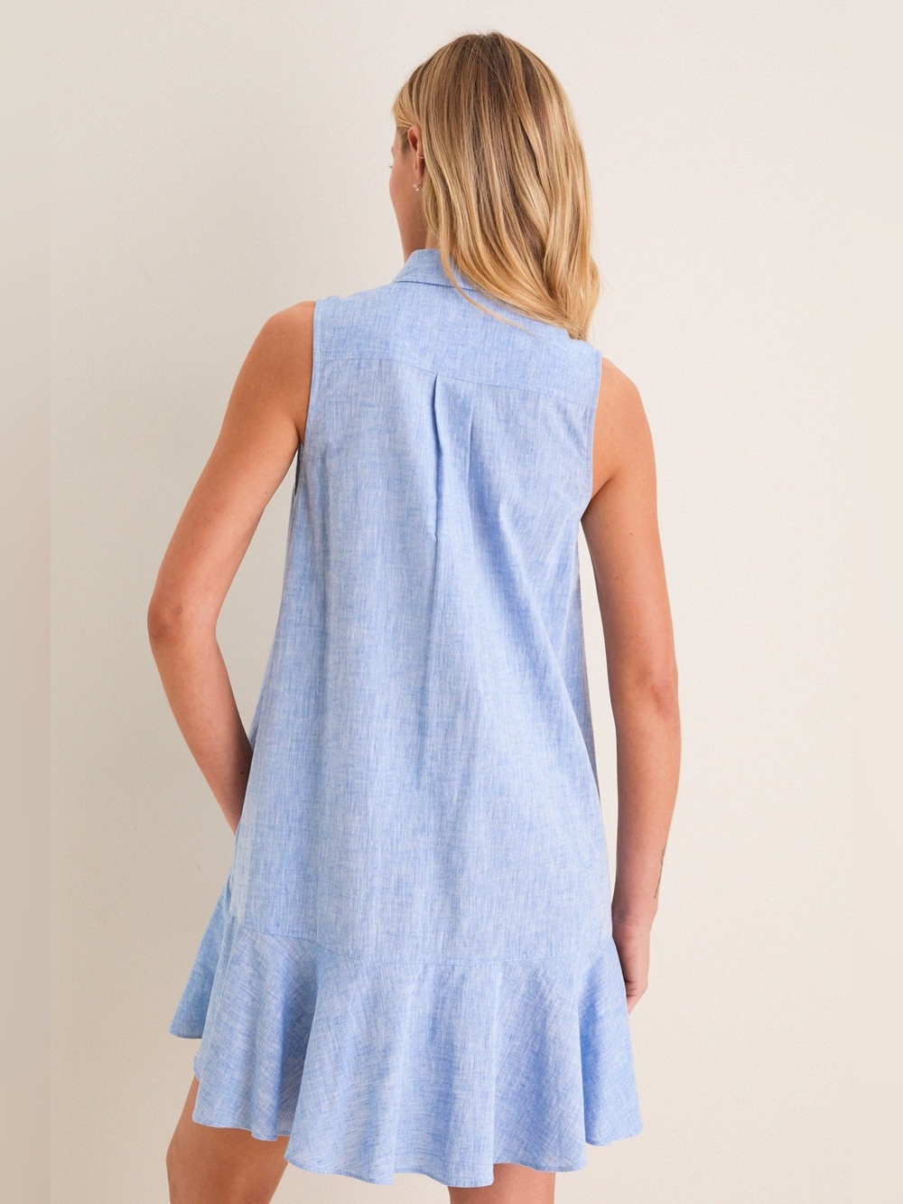 Tuckernuck Callahan Linen Blend Shirt Dress costal M - Picture 3 of 5